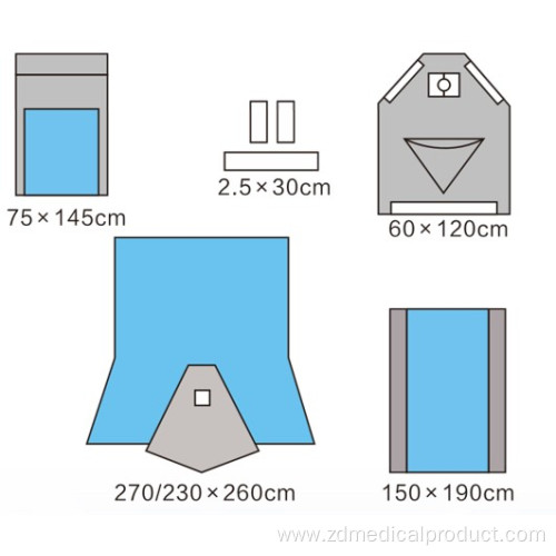 100% Impermeable Gynecology-Set Surgical Drapes